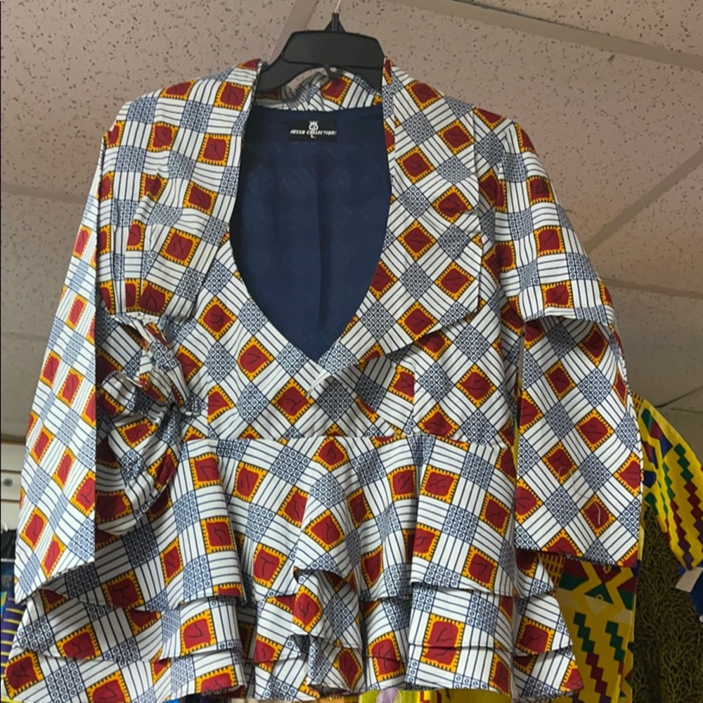 Authentic African Print Ladies Top